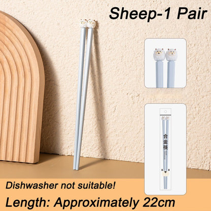 22cm 3D Bonitos Desenhos Animados Animais Hashi Para Crianças Hashi Chinês Comida Sushi Varas Casa Cozinha Louça Jantar Ferramenta de Cozinha