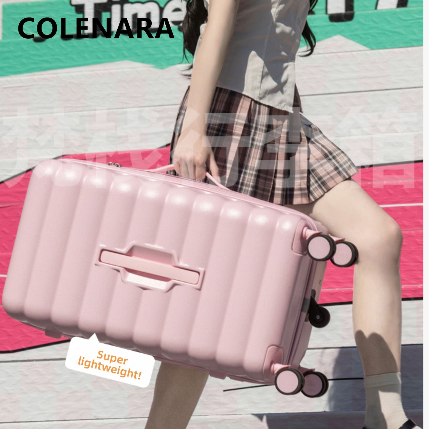 COLENARA Rolling Suitcase Large Capacity Trolley Case 20 Inches Boarding Box 22"24"26"28" ABS+PC Password Box Travel Luggage