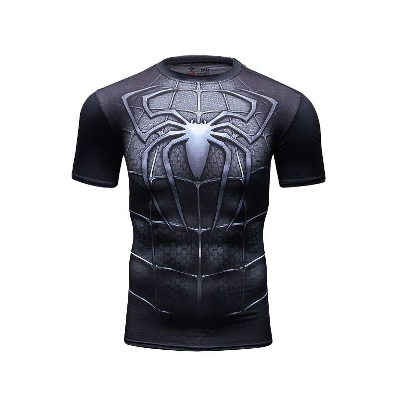 New Men Comics Cosplay Spiderman Iron Man Compression T-shirt Short Sleeve Sport Tees Tops Fitness Sportwear Marvel Clothes