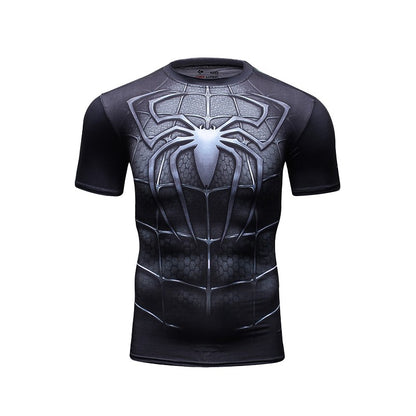 New Men Comics Cosplay Spiderman Iron Man Compression T-shirt Short Sleeve Sport Tees Tops Fitness Sportwear Marvel Clothes