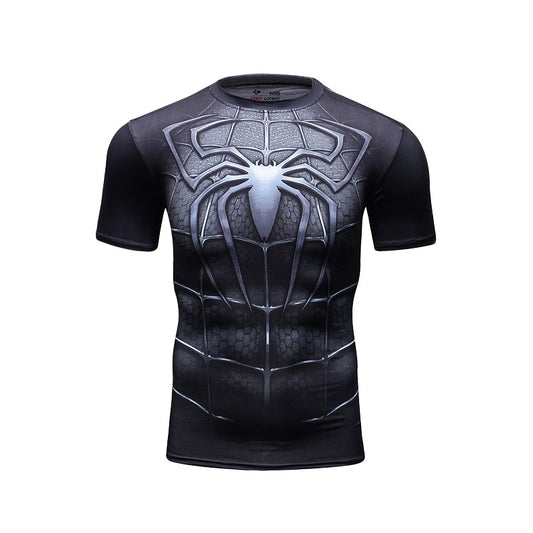 New Men Comics Cosplay Spiderman Iron Man Compression T-shirt Short Sleeve Sport Tees Tops Fitness Sportwear Marvel Clothes