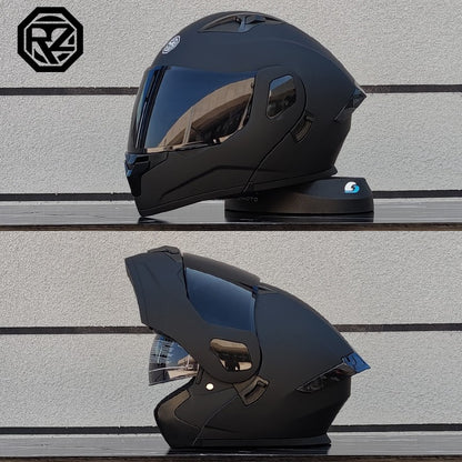 ORZ Capacete Integral Personalizado para Motocicleta Masculino Feminino Moda Capacete com Lente Dupla Capacete de Motocross de Corrida Modular Articulado Casco Moto