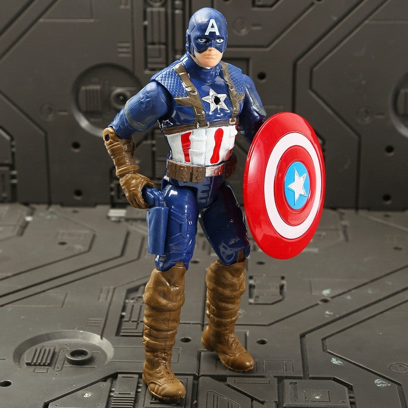 17 Cm Brinquedos Infantis Marvel Anime Figuras Homem-Aranha Hulk Action Figure Homem De Ferro Desenho Animado Brinquedo Infantil Presente De Natal Boneca Brilhante Hobbies