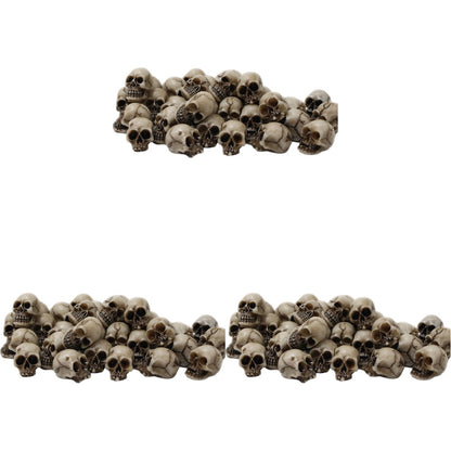 20-100 Peças Mini Figura de Crânio Halloween Caveiras Miniatura Cabeças Criativas Tema de Festival Jardim Paisagístico Decorações para Vasos de Plantas