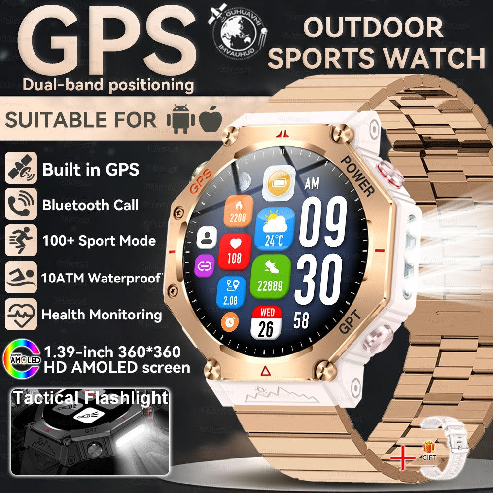 2025 Novo Smartwatch T-Rex 3 Ultra GPS Masculino 10ATM IP68 À Prova D'água GNSS de Banda Dupla Integrado Bússola Smartwatch Esportivo Militar