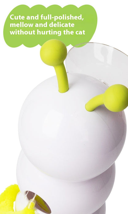 Brinquedo inteligente e interativo para gatos, ativação móvel de despertar, vareta tipo minhoca, brinquedo com cauda, orifício de salto automático, interativo