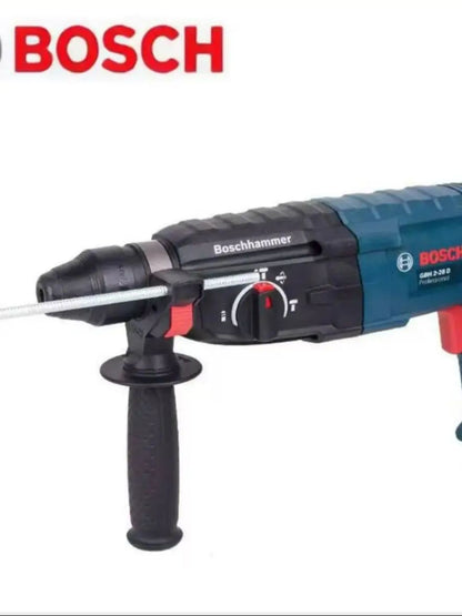 Furadeira de Impacto Rotativa Bosch GBH 1100W SDS-Plus para Concreto Tijolo Pedra Serviço Pesado Profissional Elétrica 3 Brocas