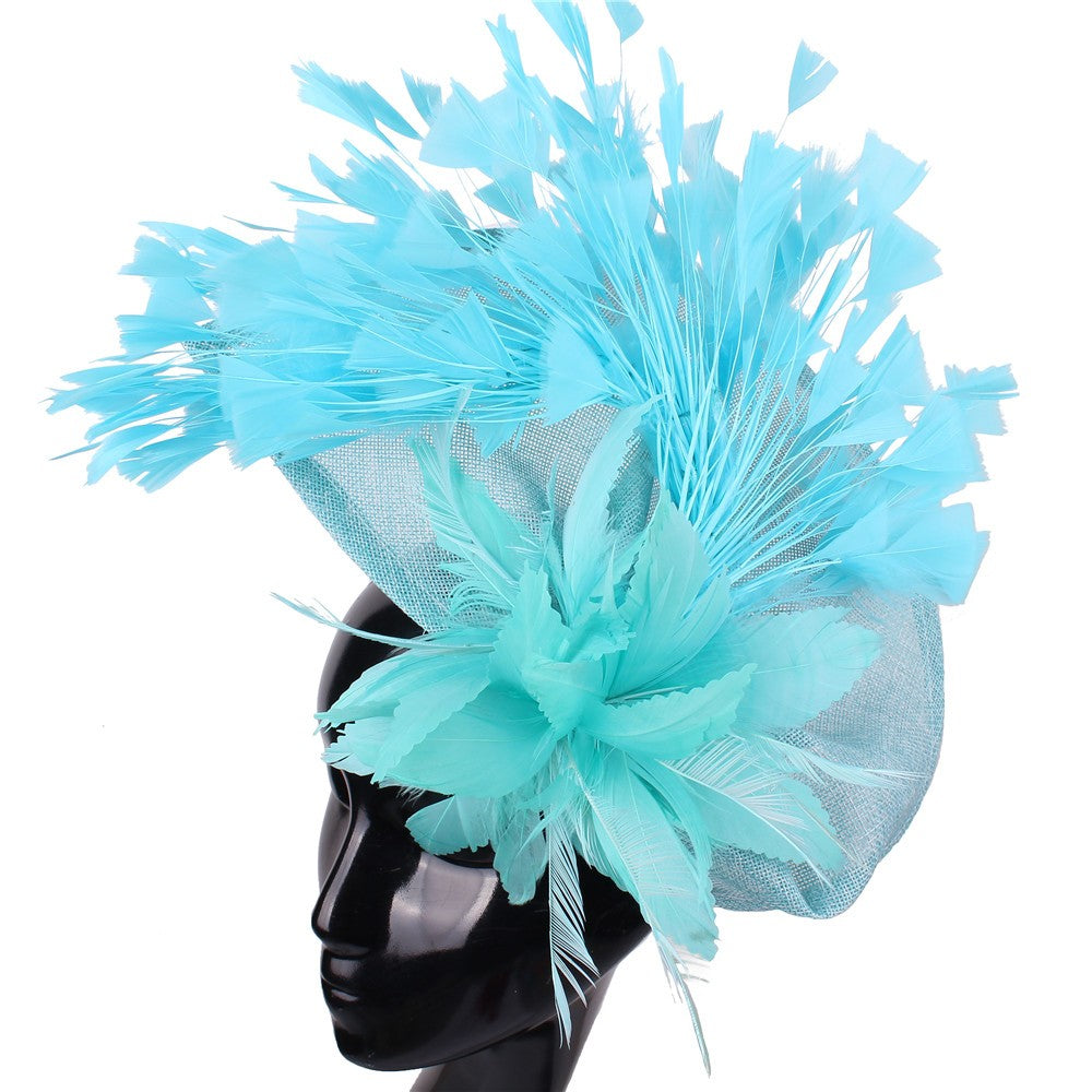 Fascinator de Cabelo com Clipe para Casamento - Pena Laranja Charmosa, Chapéu, Flor, Véu, Acessório de Cabelo de Noiva para Festas SYF678