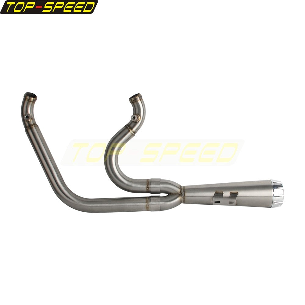 For Harley Dyna Wide Glide EFI FXDWGI FXDWG Motorcycle 2-in-1 Full Complete Exhaust System Stainless Steel Exhaust Muffler Pipe