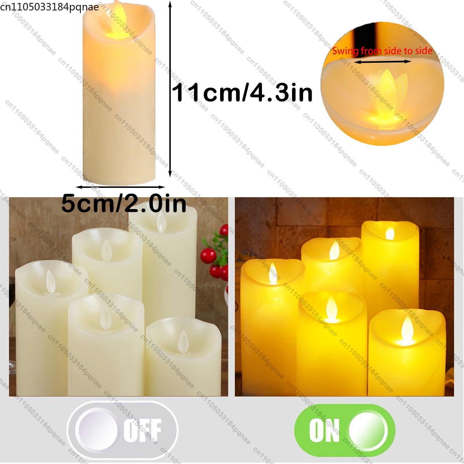 10-240pcs Flameless Fake Candle LED Flickering Candles with Remote Control Battery Operated Pillar Candles for Valentine's Day