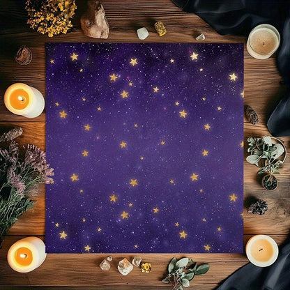 VIKAMA Starry Sky Design Tarot Tablecloth Altar Cloth Tarot Card Reading Home Decor Astrology Countertop Mat Home Decor