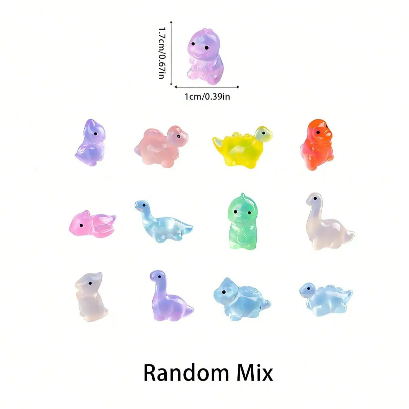 Glow In The Dark Dinosaur Toys 10/20PCS Luminous Mini Figurines For Christmas Fairy Garden Cute Decor
