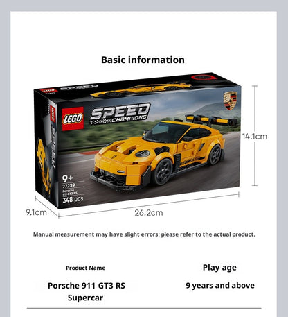 Lego Building Blocks Série Mecânica 911 Carro Esportivo Blocos de Montar Modelo de Corrida, Brinquedo de Carro de Alta Dificuldade Presente para Menino