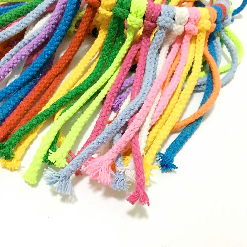 Brinquedo de Papagaio para Pássaros de Estimação Corda de Algodão para Mastigar Morder Acessórios para Pendurar em Gaiola Balanço Subir Mastigar Brinquedos para Papagaio Acessórios para Brinquedos de Pássaros