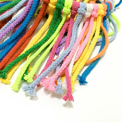 Brinquedo de Papagaio para Pássaros de Estimação Corda de Algodão para Mastigar Morder Acessórios para Pendurar em Gaiola Balanço Subir Mastigar Brinquedos para Papagaio Acessórios para Brinquedos de Pássaros