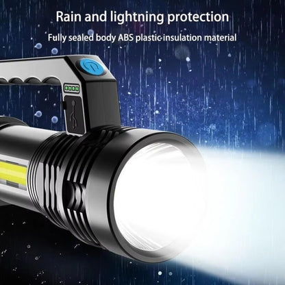 GGbingo 2KM LED USB Rechargeable Flashlight Portable Long Distance Waterproof Torch for Fishing Hunting Camping