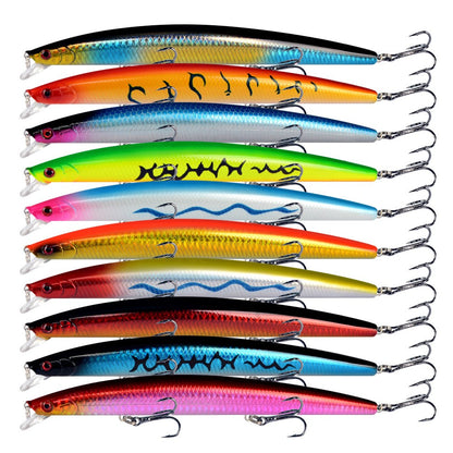 1pcs 18cm 24g Minnow Fishing Lure Laser Hard Artificial Bait Plastic Big Fake Fish Lures Sea Fishing Bait Crankbait Wobblers