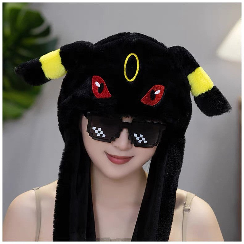 Chapéu De Airbag Pokémon Novo Desenho Animado Bonito, Chapéu Com Orelhas Que Se Movem, Chapéu Quente De Inverno, Presente De Natal Para Crianças