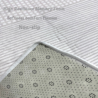 VIKAMA Rooster Floral Print Non-Slip Flannel Doormat Machine Washable Rug Suitable for Kitchen, Bathroom, Living Room, Bedroom