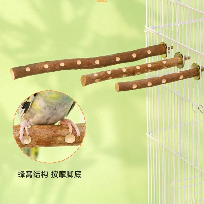 Suporte de Madeira Natural para Pássaros, Periquitos, Galhos, Hastes, Moedor de Patas, Acessórios de Gaiola para Calopsitas e Periquitos
