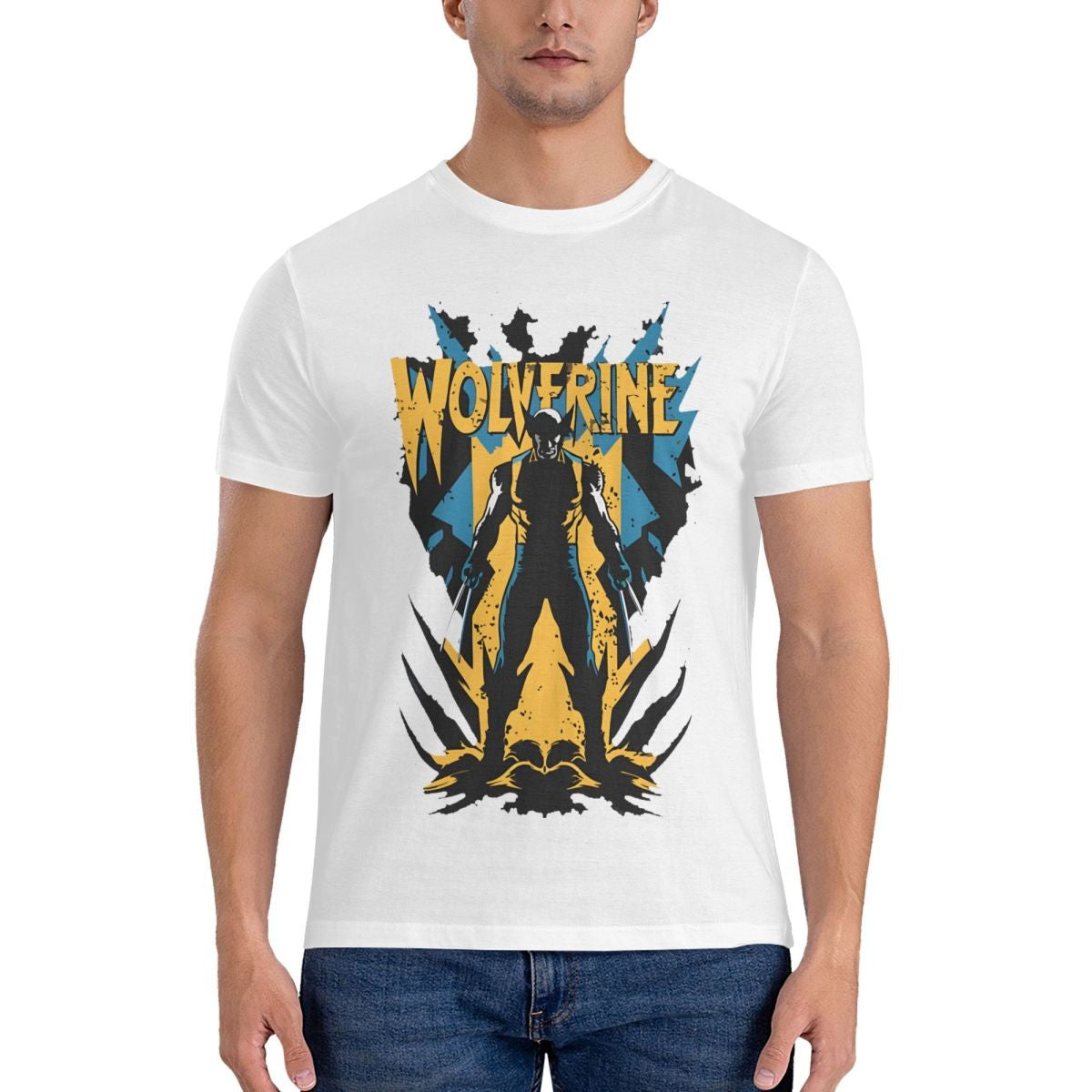 Wolverine Unleashed Men's T Shirts Deadpool And Wolverine Leisure Tee Shirt Short Sleeve Crew Neck T-Shirts Pure Cotton New