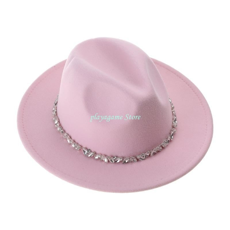 Chapéu de Cowboy Y88A para Meninas, Chapéu de Cowgirl Brilhante com Glitter, Strass e Cinto, Chapéu de Festa de Aniversário, Acessórios para Fantasia