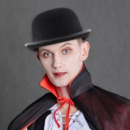 Casual Black Hat Christmas Bowler Hat Bowler Derby Hat For Men Women Fashion Party Formal Fedora Costume Unisex Soft Hat
