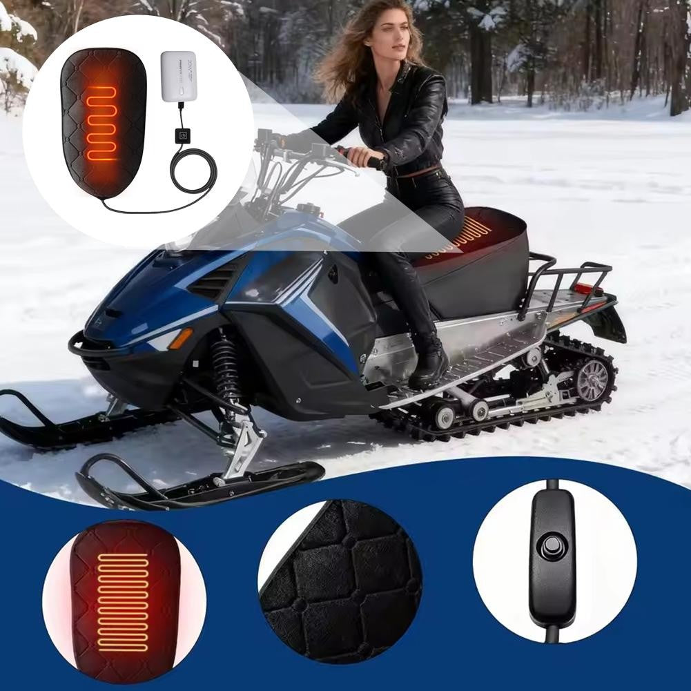 1pç Almofada Aquecida para Assento de Motocicleta USB Almofada Aquecida para Moto Scooter Quente Almofada Aquecida para Veículo Elétrico 2026