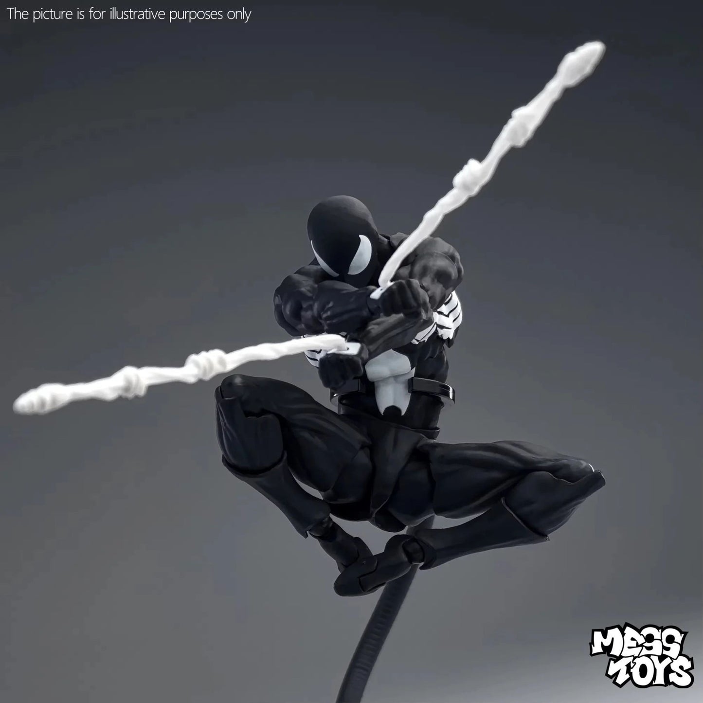 Boneco Homem-Aranha Feito à Mão Modelo Personalizado Brinquedo CT Preto Vermelho Homem-Aranha Boneco de Ação para Crianças Presente Colecionável da MessToys