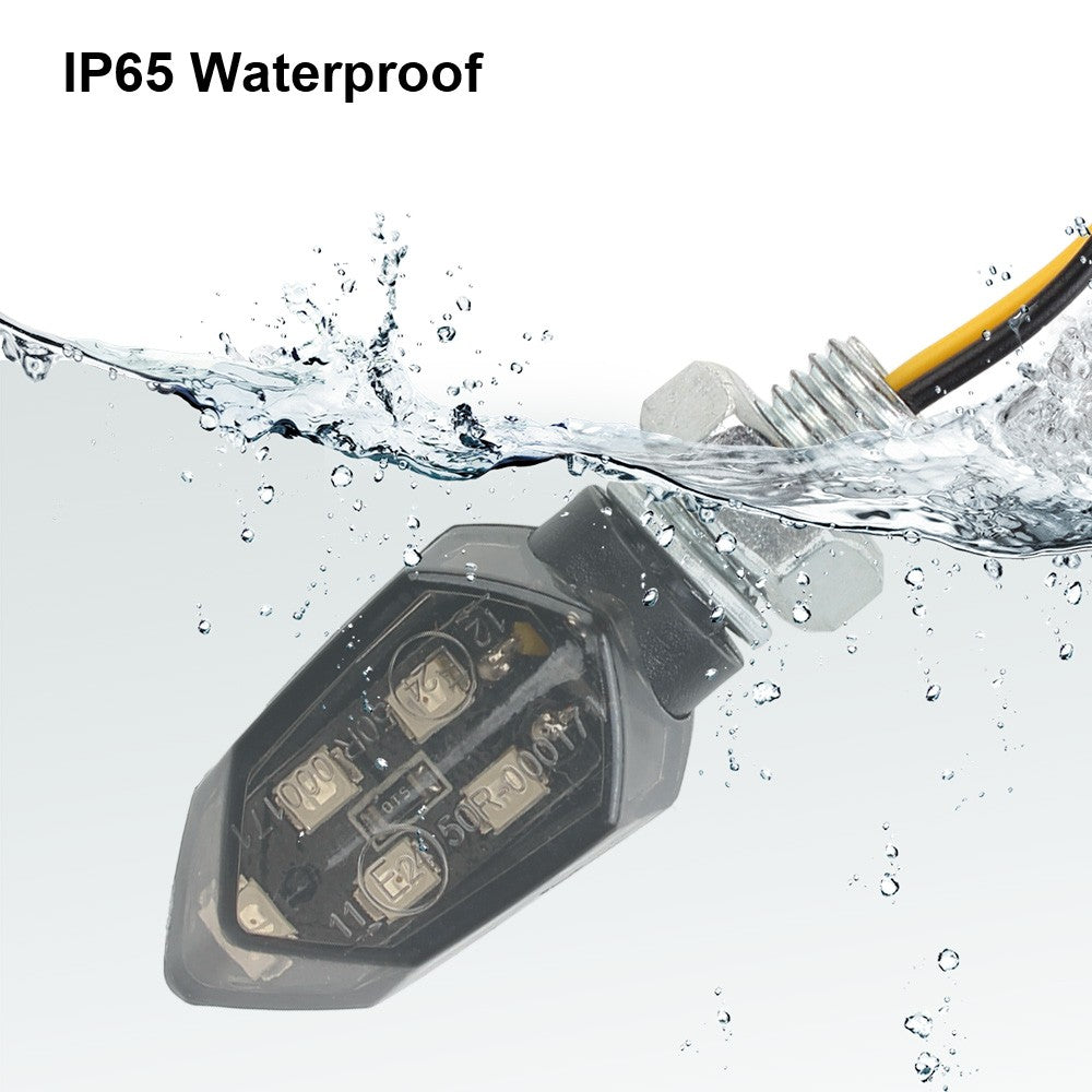 LED Turn Signal Light Super Bright 2pcs Motorcycle Mini Universal Led Motorbike  Lampe Amber Blinker LED Indicators Light
