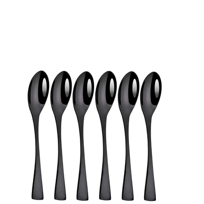 6Pcs Black Cutlery 304 Stainless Steel Dinnerware Set Steak Knife Silverware Creative Dinner Set Mirror Luxury Steak Knife Forks