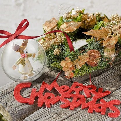 1-15pcs Creative Christmas Clear Plastic Hollow Ball Bright More Size Ornaments Holiday Decor Hanging Balls Party Wedding Decor