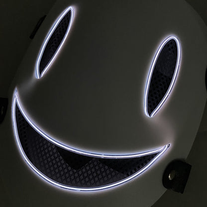 Anime High Rise Invasion Sniper LED Light up Mask Japanese Killer Japanese White Masks Carnival  Halloween Party Costume Props