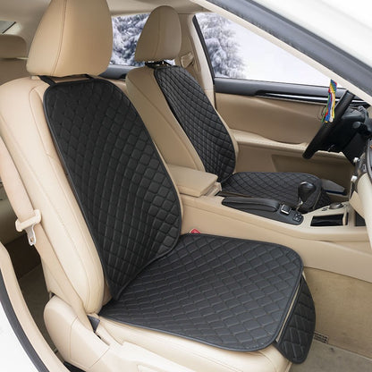 Leather Car Seat Covers Four Seasons Front/Rear Seat Protector Car Seat Cushion Pad Mat Auto Interior Accessories Universal