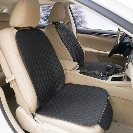 Leather Car Seat Covers Four Seasons Front/Rear Seat Protector Car Seat Cushion Pad Mat Auto Interior Accessories Universal