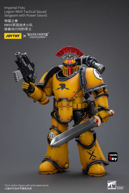 ?JOYTOY?Warhammer 40K Imperial Fists Mkll Legionários Táticos 4 Peças 1/18 Action Figure Brinquedo Colecionável