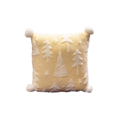 Christmas Pillow Snowflake Velvet Christmas Tree Elk Pillow Cushion Holiday Decoration Cushion Christmas Decorations