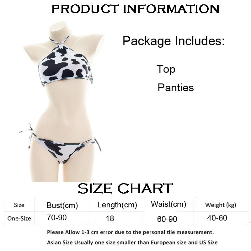 AniLV Cow Series Swimsuit Bodysuit Bikini Maid Unifrom Costume Summer Beach Kawaii Girl Swimwear Skirt Uniform Set Cosplay