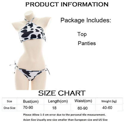 AniLV Cow Series Swimsuit Bodysuit Bikini Maid Unifrom Costume Summer Beach Kawaii Girl Swimwear Skirt Uniform Set Cosplay
