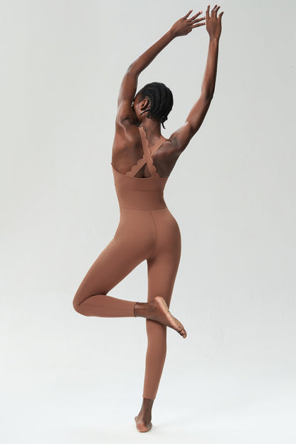 One-Piece Yoga Jumpsuit Women Gym Running Suit Super Soft Slim Fit Fitness Onesie Breathable High Stretch Workout Clothes Tights