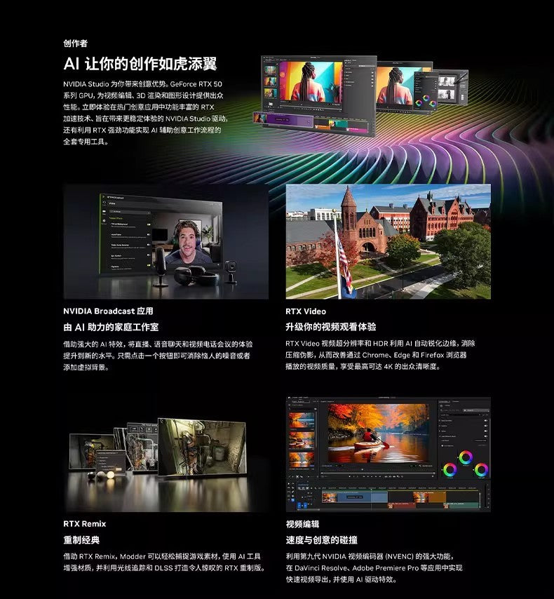 Rainbow RTX5080 5090D Water God Series Gaming Computer Console Box Independent Graphics Card