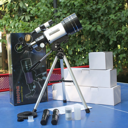 Telescópio Astronômico 30070 com Espelho Localizador Tripé Clipe de Telefone Alta Ampliação Entrada Usando Observação Astronômica de Estrelas