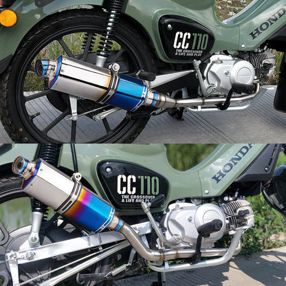 Motorcycle full exhaust system For Cross super CUB110 CC110 CUB125 CUB CC110 2021-2024 High performance low/high exhaust