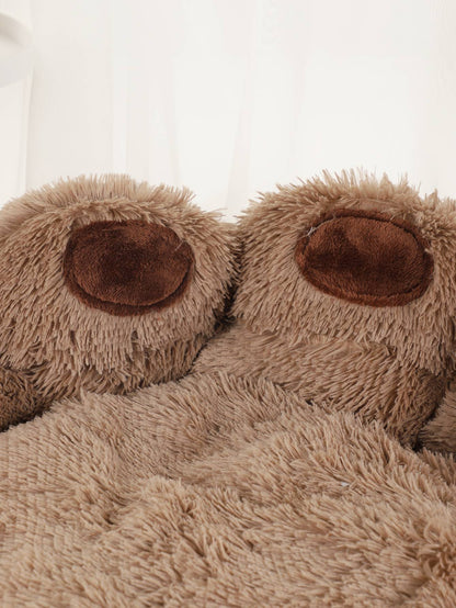 Cama de Cachorro Inverno Gato Sofá Cama Fofa Pata de Urso Confortável Camas Para Animais de Estimação Pequenos Médios Grandes Almofada Macia Fofa Cama de Cachorro