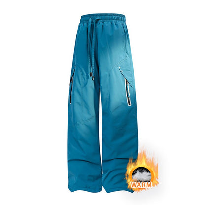 Calças de Caminhada Masculinas Inverno Quente Impermeáveis Corta-vento Refletivas para Escalada Acolchoadas Grossas para Camping Esqui Trekking Esportivas