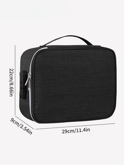 Locking Tech Organizer Bag - Anti-Theft Storage Case with Password Protection for iPad, Laptop Cables & USB Drives
