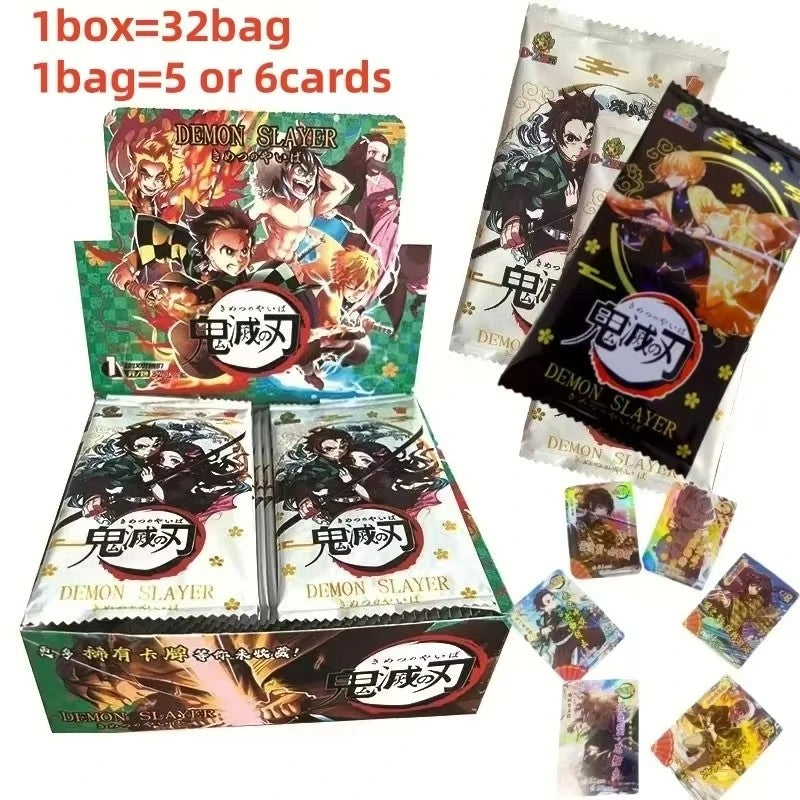 Flash Demon Slayer Cards Mugen Train SSP Card Ultra Rara Card Tanjirou Kamado Nezuko Card Coleção de Personagens