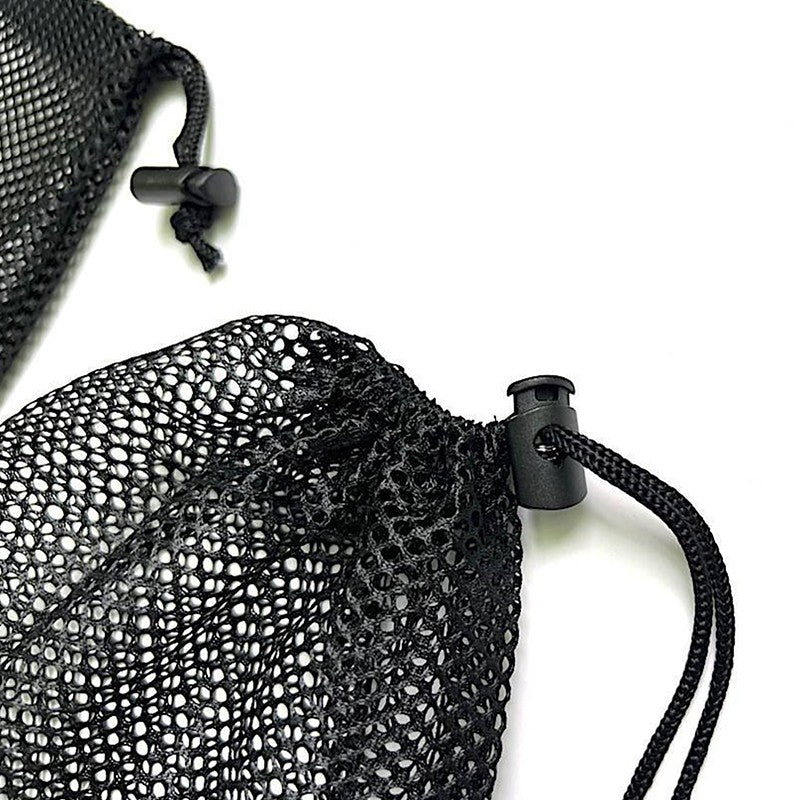 Black White Durable Mesh Drawstring Bag Storage Pouch Multi Purpose Home Travel Outdoor Activity Laundry Bag Stuff Sack