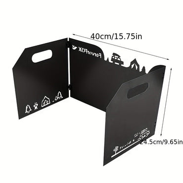 Outdoor Barbecue Windshield Folding Camping Barbecue windproof board Three-fold Four-fold