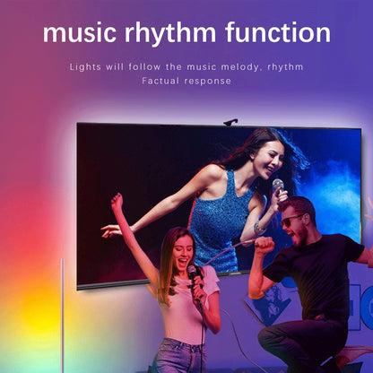 Smart TV LED Backlight with Camera for 55-75 inch Screens RGBIC LED Strip Lights Sync to Screen& Music Gaming Room Decor Light